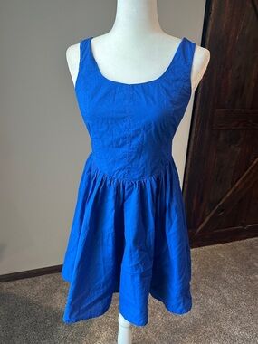 NWT idem ditto Sleeveless Mini Tie Dress in Royal Blue Medium